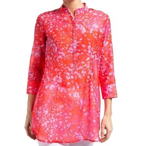 Vibrant Red and Pink Men's Shirt